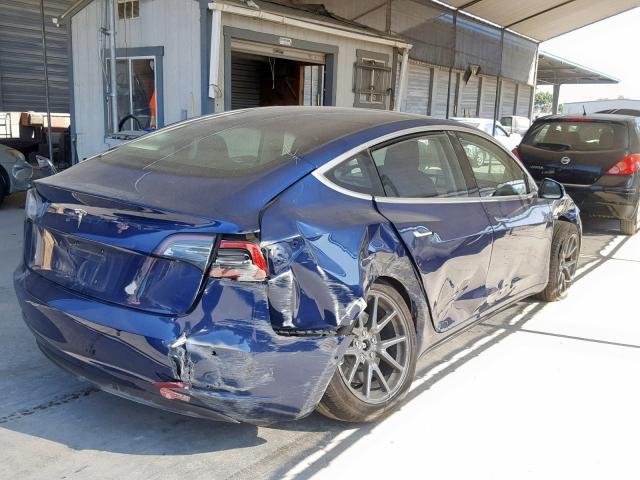 5YJ3E1EAXJF058304 - 2018 TESLA MODEL 3 BLUE photo 4