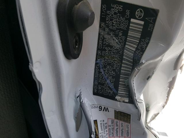 JTKDE177160108348 - 2006 TOYOTA SCION TC 白色 照片 10