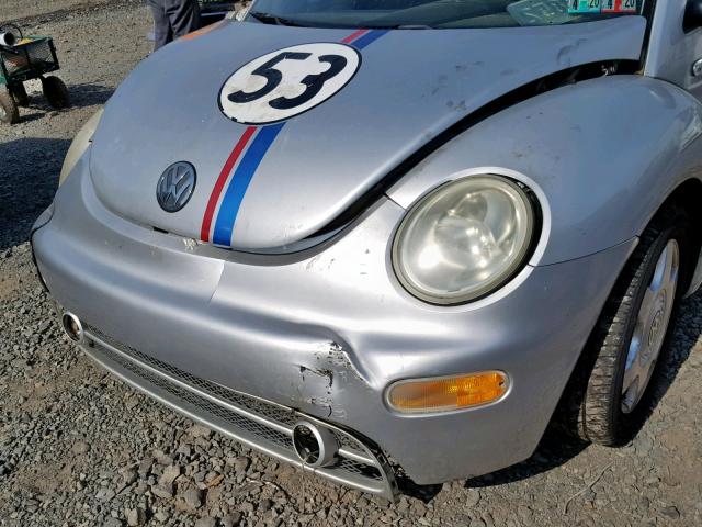 3VWCK21C81M445206 - 2001 VOLKSWAGEN NEW BEETLE ვერცხლისფერი ფოტო 9
