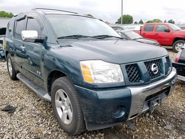 5N1AA08A55N731821 - 2005 NISSAN ARMADA SE GREEN photo 1