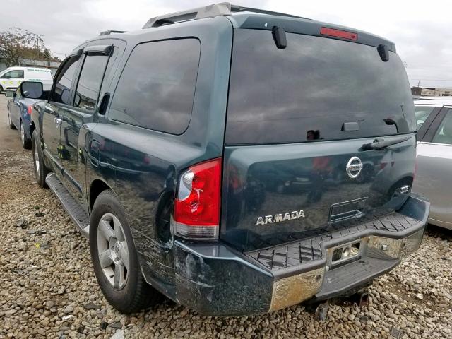 5N1AA08A55N731821 - 2005 NISSAN ARMADA SE GREEN photo 3