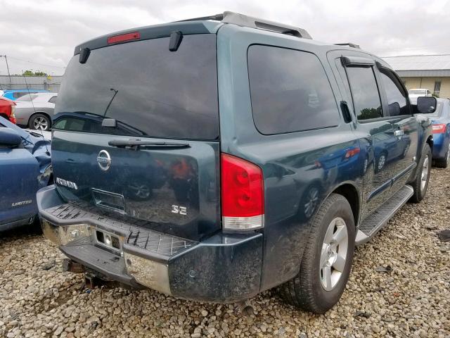 5N1AA08A55N731821 - 2005 NISSAN ARMADA SE GREEN photo 4