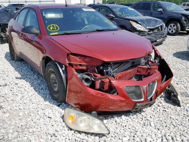 1G2ZF57B284126203 - 2008 PONTIAC G6 VALUE L BURGUNDY photo 1