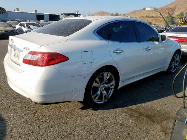 JN1BY1APXDM510876 - 2013 INFINITI M37 WHITE photo 4