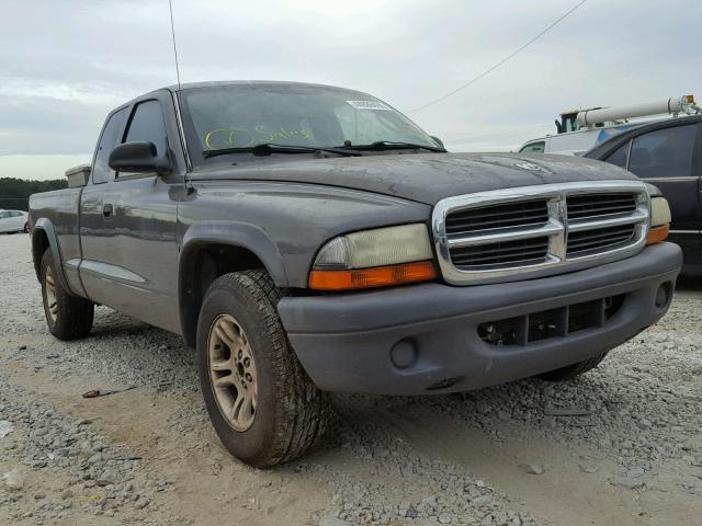 1D7GL12K34S636860 - 2004 DODGE DAKOTA SXT GRAY photo 1