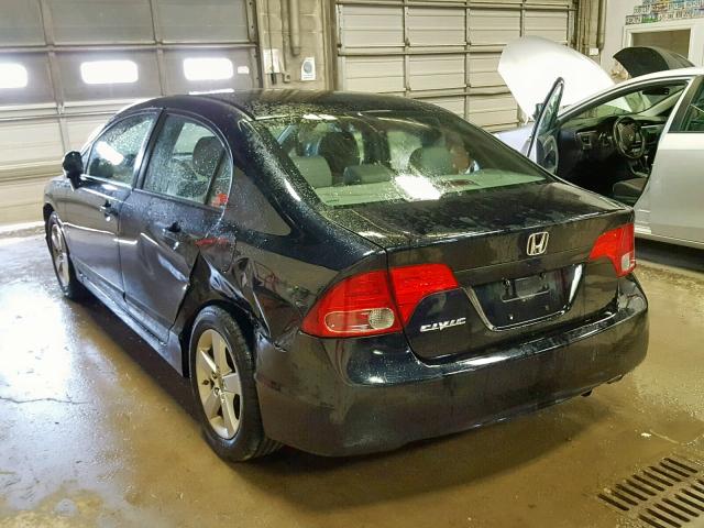 2HGFA169X8H328991 - 2008 HONDA CIVIC EXL 黑色 照片 3