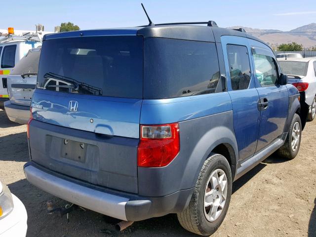 5J6YH28396L003695 - 2006 HONDA ELEMENT LX BLUE photo 4