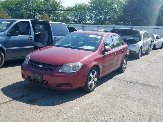 1G1AT58HX97296581 - 2009 CHEVROLET COBALT LT BURGUNDY photo 2