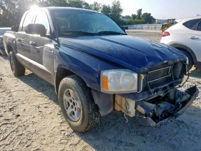 1D7HE48K35S209171 - 2005 DODGE DAKOTA QUA BLUE photo 1