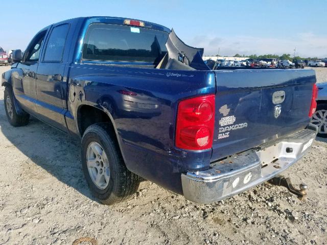 1D7HE48K35S209171 - 2005 DODGE DAKOTA QUA BLUE photo 3