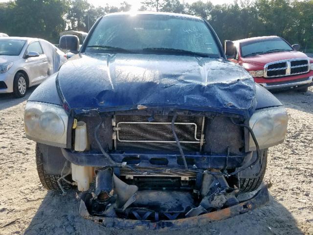 1D7HE48K35S209171 - 2005 DODGE DAKOTA QUA BLUE photo 9