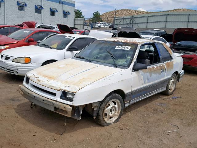 1B3BS44EXJN213317 - 1988 DODGE SHADOW WHITE photo 2