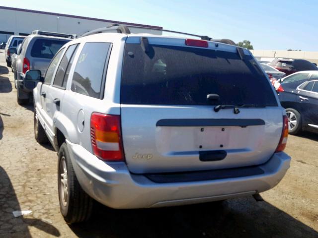 1J4GX48SX4C212605 - 2004 JEEP GRAND CHER SILVER photo 3