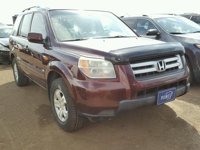 5FNYF28218B022461 - 2008 HONDA PILOT VP MAROON photo 1