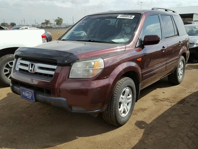 5FNYF28218B022461 - 2008 HONDA PILOT VP MAROON photo 2