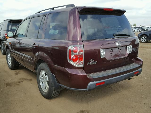 5FNYF28218B022461 - 2008 HONDA PILOT VP MAROON photo 3