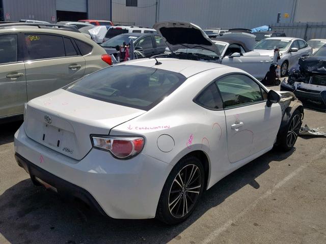 JF1ZNAA16D2708758 - 2013 TOYOTA SCION FR-S WHITE photo 4