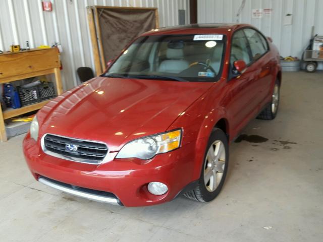 4S4BL84C654227434 - 2005 SUBARU OUTBACK RED photo 2