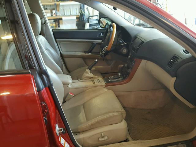 4S4BL84C654227434 - 2005 SUBARU OUTBACK RED photo 5