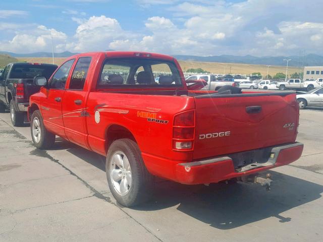 1D7HU18D34J270320 - 2004 DODGE RAM 1500 S RED photo 3