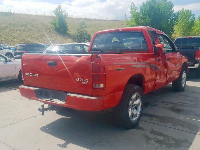 1D7HU18D34J270320 - 2004 DODGE RAM 1500 S RED photo 4