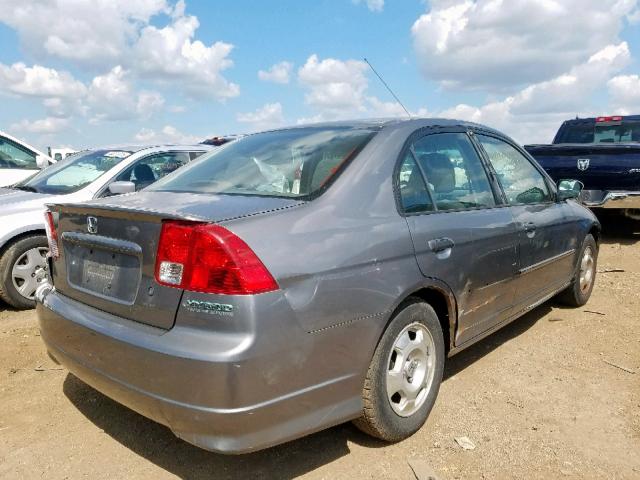 JHMES966X5S002364 - 2005 HONDA CIVIC HYBR GRAY photo 4