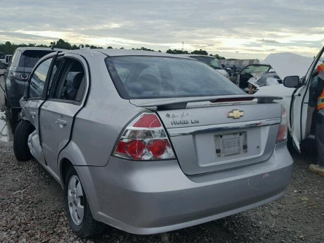 KL1TD56617B135813 - 2007 CHEVROLET AVEO BASE 银色 照片 3