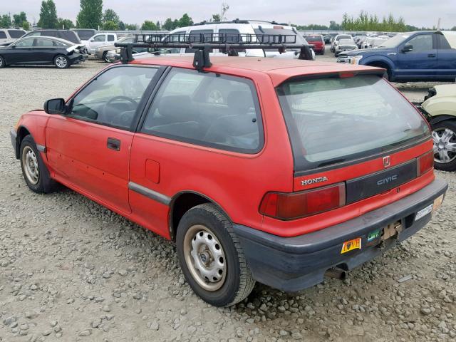 2HGED6343MH585848 - 1991 HONDA CIVIC RED photo 3