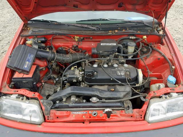 2HGED6343MH585848 - 1991 HONDA CIVIC RED photo 7