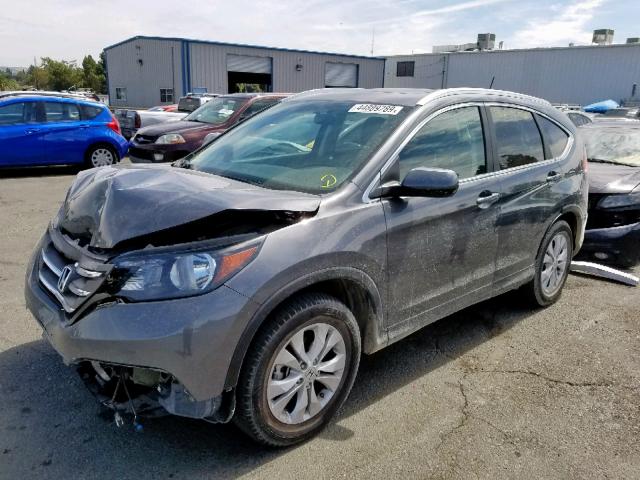 2HKRM4H78DH622181 - 2013 HONDA CR-V EXL SILVER photo 2