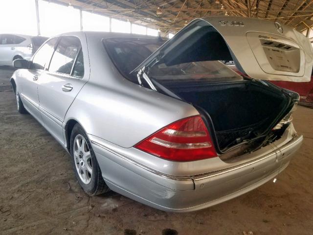 WDBNG75J21A142677 - 2001 MERCEDES-BENZ S 500 SILVER photo 3