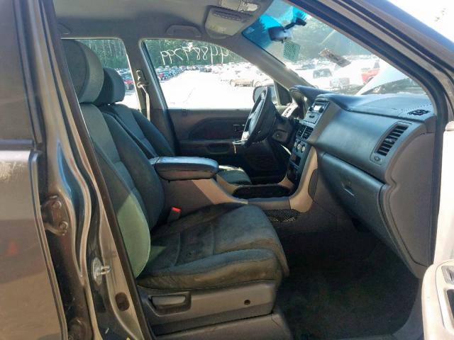 5FNYF28197B042141 - 2007 HONDA PILOT LX SILVER photo 5