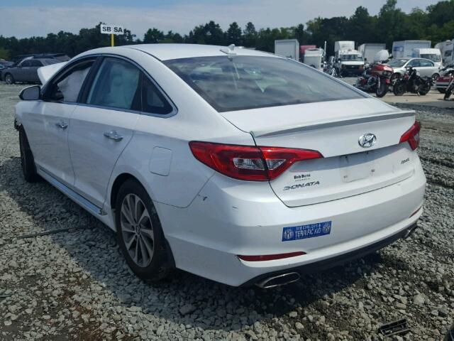 5NPE34AF2FH179094 - 2015 HYUNDAI SONATA SPO WHITE photo 3