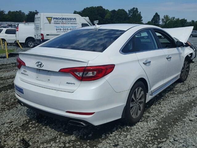 5NPE34AF2FH179094 - 2015 HYUNDAI SONATA SPO WHITE photo 4