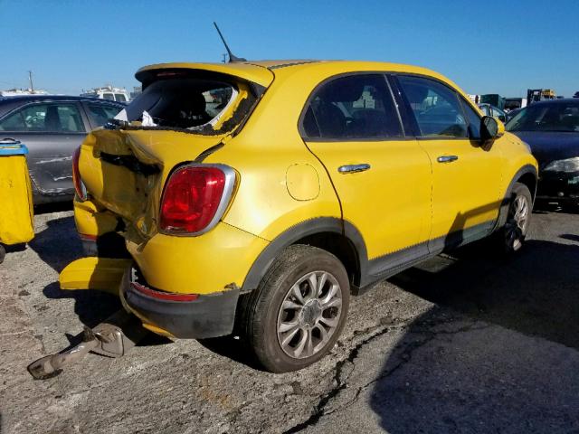 ZFBCFYBT3GP378240 - 2016 FIAT 500X EASY YELLOW photo 4