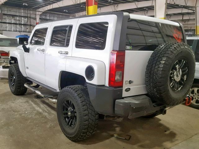 5GTDN13EX78231685 - 2007 HUMMER H3 WHITE photo 3