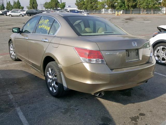 1HGCP36898A062995 - 2008 HONDA ACCORD EXL GOLD photo 3