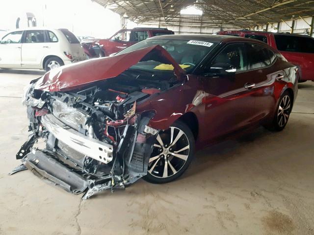 1N4AA6AP0HC447668 - 2017 NISSAN MAXIMA 3.5 MAROON photo 2