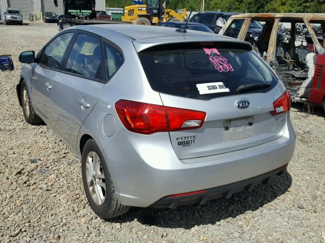 KNAFU5A25B5376496 - 2011 KIA FORTE EX SILVER photo 3