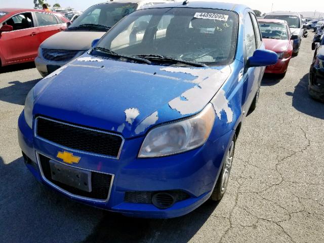 KL1TD66EX9B618247 - 2009 CHEVROLET AVEO LS BLUE photo 2