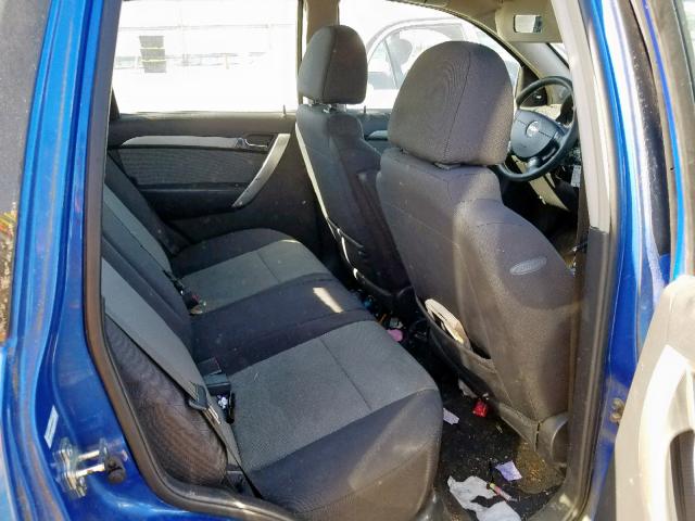 KL1TD66EX9B618247 - 2009 CHEVROLET AVEO LS BLUE photo 6