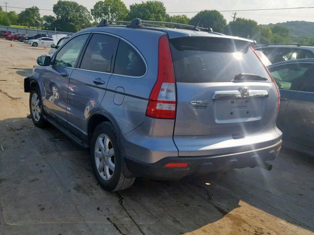 JHLRE48789C008654 - 2009 HONDA CR-V EXL BLUE photo 3