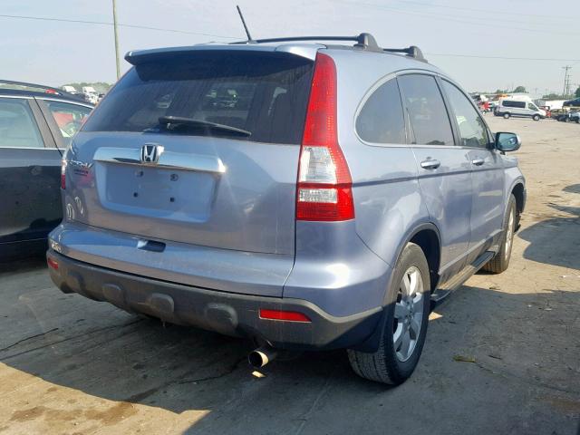 JHLRE48789C008654 - 2009 HONDA CR-V EXL BLUE photo 4