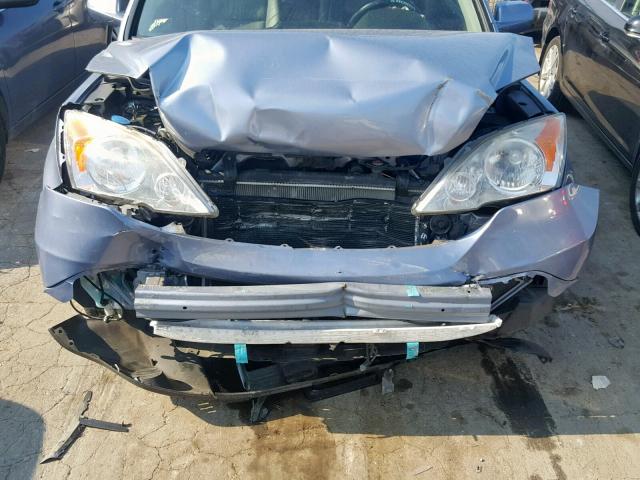 JHLRE48789C008654 - 2009 HONDA CR-V EXL BLUE photo 7