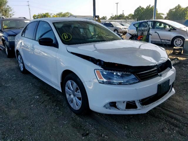 3VW2K7AJ9DM374691 - 2013 VOLKSWAGEN JETTA BASE WHITE photo 1