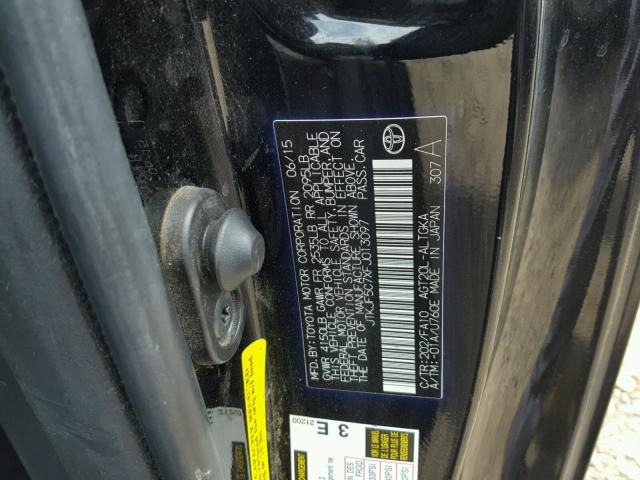 JTKJF5C7XFJ013097 - 2015 TOYOTA SCION TC შავი ფოტო 10