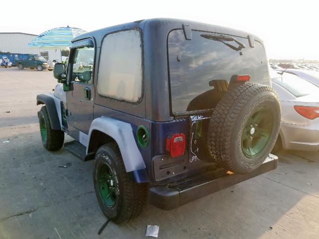 1J4FA39SX5P367350 - 2005 JEEP WRANGLER X BLUE photo 3