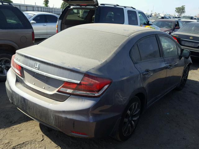 2HGFB2F98FH529496 - 2015 HONDA CIVIC EXL GRAY photo 4