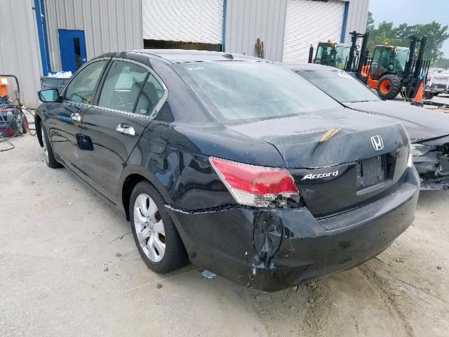 1HGCP36898A018981 - 2008 HONDA ACCORD EXL BLACK photo 3