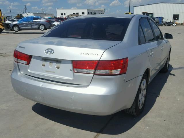 5NPET46C96H123491 - 2006 HYUNDAI SONATA GL SILVER photo 4